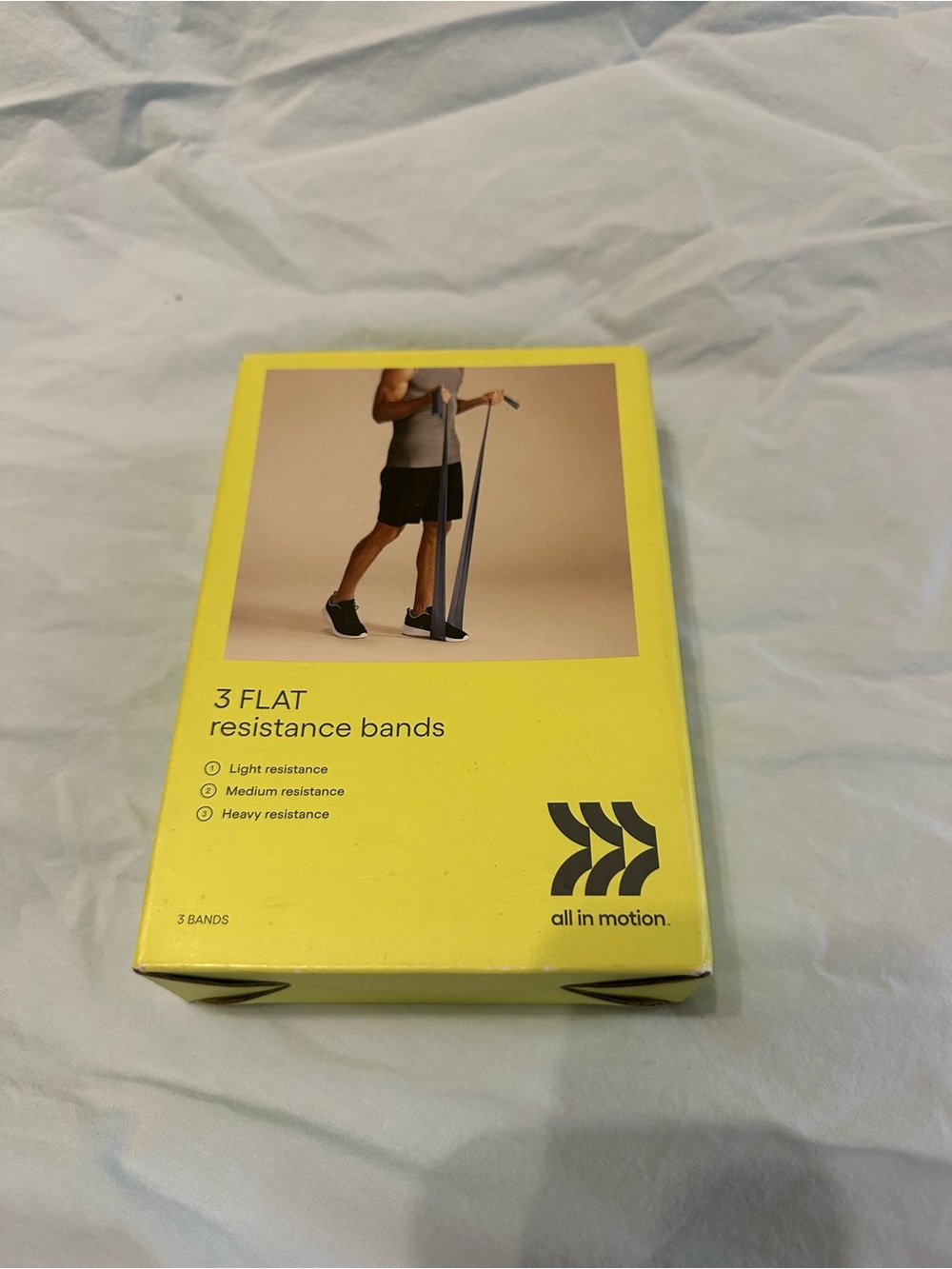 All in Motion Yellow 3 Flat Resistance Bands - Light/Medium/Heavy